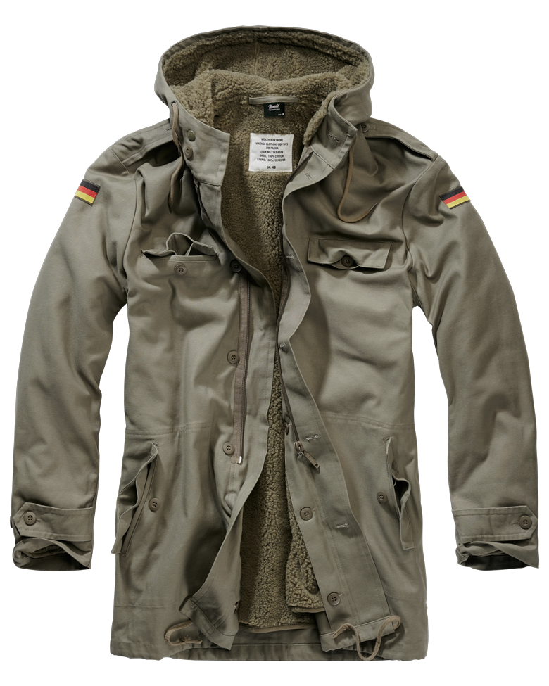 Brandit BW Parka s vlajkou, olivová