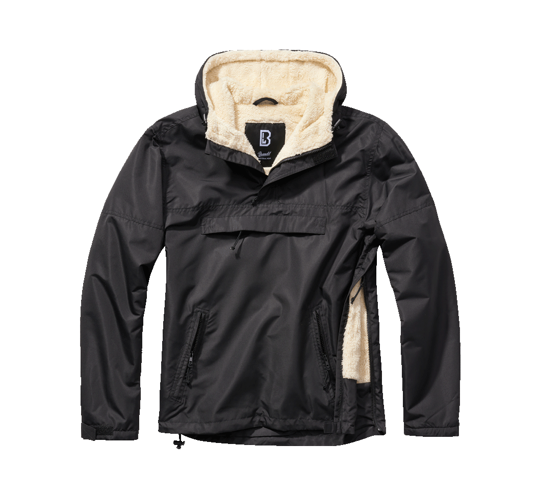 Brandit Windbreaker Sherpa bunda, čierna