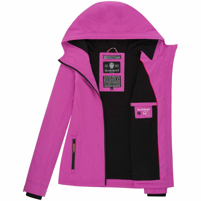 Marikoo BROMBEERE damen-übergangsjacke mit kapuze, lilac lily