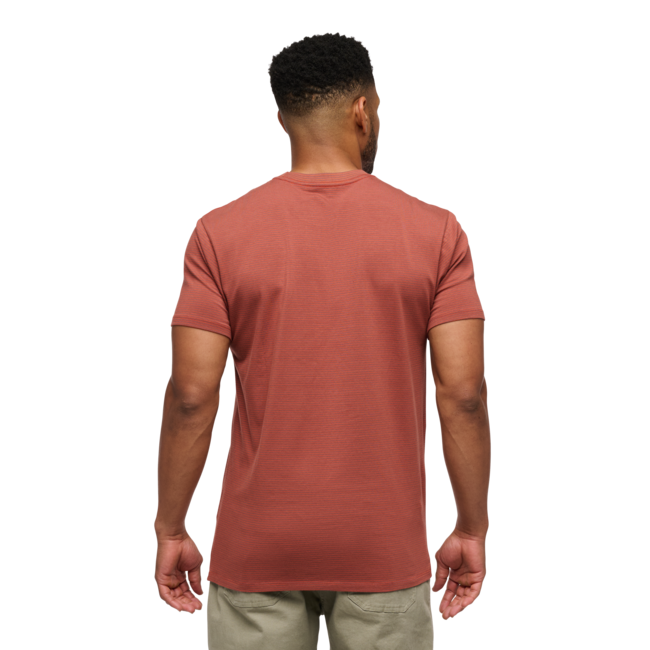 Black Diamond Bd Stripe herren Kurzarm-T-shirt, mahagoni-burnt sienna