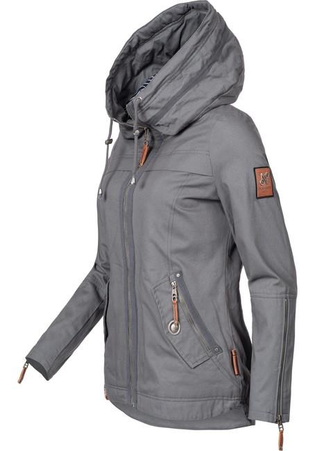 Navahoo Wekoo damen Übergangsjacke mit Kapuze, grau