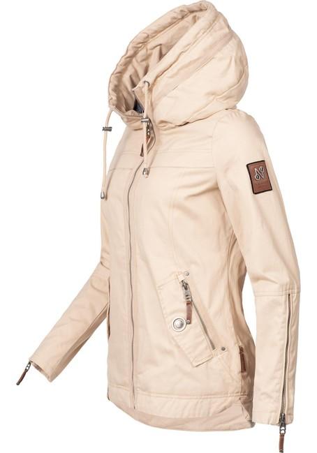 Navahoo Wekoo damen Übergangsjacke mit Kapuze, Beige