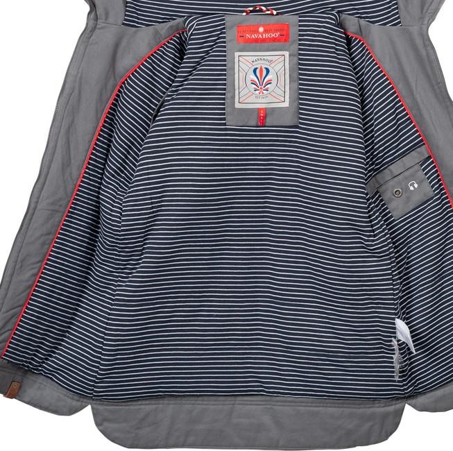 Navahoo Wekoo damen Übergangsjacke mit Kapuze, grau