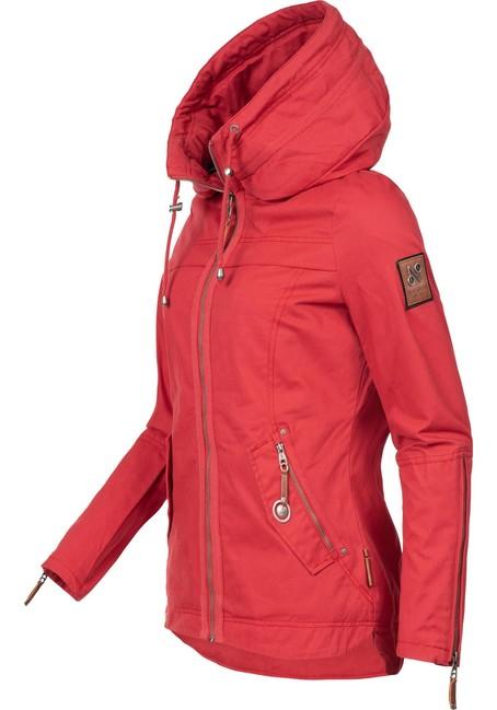 Navahoo Wekoo damen-Übergangsjacke mit Kapuze, rot