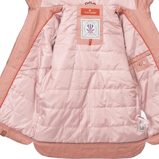 Navahoo Wekoo damen Übergangsjacke mit Kapuze, rosa gepunktet
