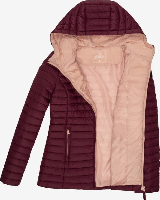 Marikoo ASRAA damen-Übergangsjacke mit Kapuze, wine