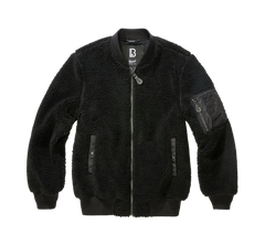 Brandit MA1 Sherpa Jacke, schwarz