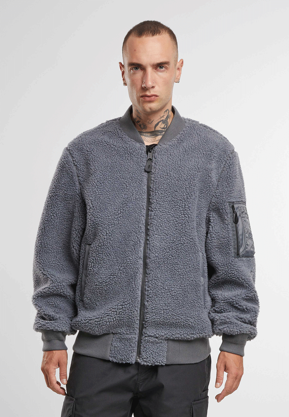 Brandit MA1 bunda Sherpa, anthracite