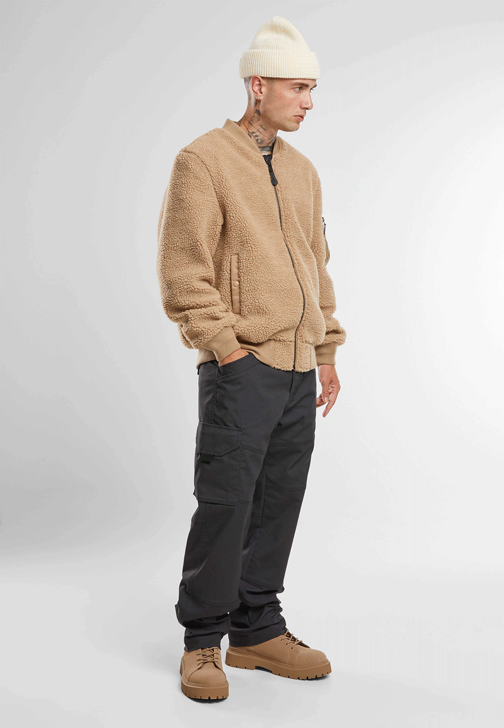 Brandit MA1 bunda Sherpa, camel