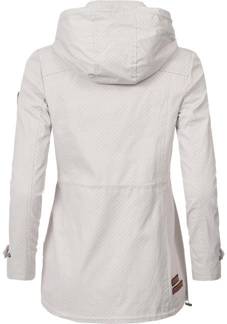 Marikoo Nyokoo damen-Übergangsjacke mit Kapuze, light grey gepunktet