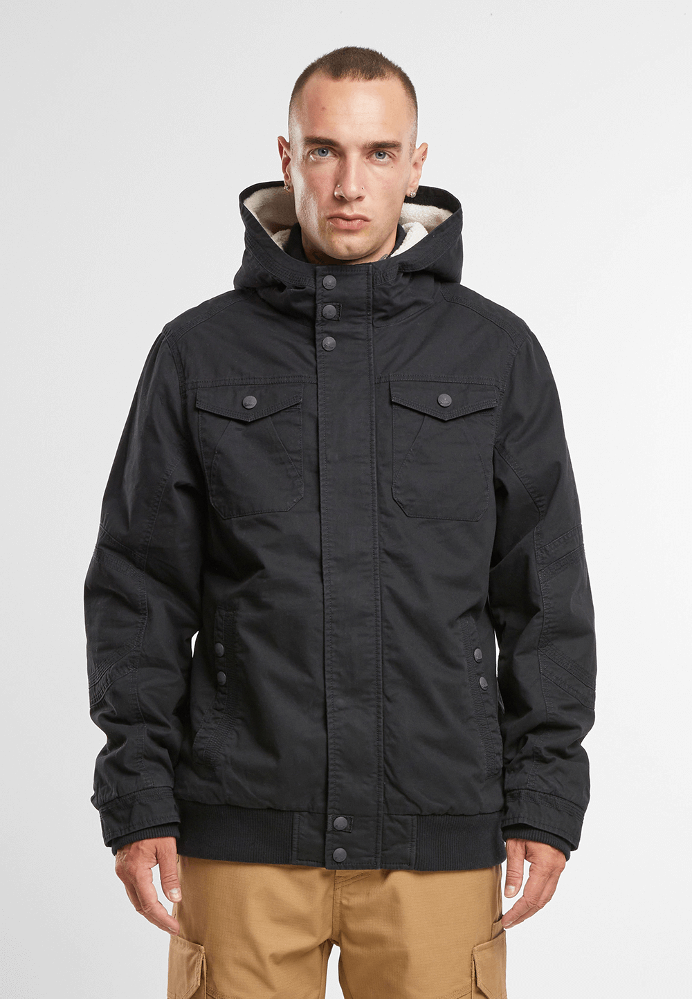 Brandit Meadow Jacket pánska zimná bunda, čierna