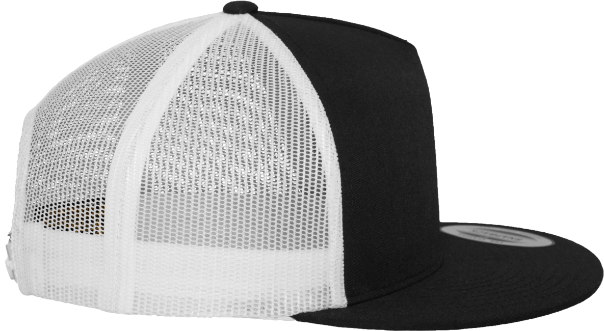 Brandit Classic Trucker 2-Tone Cap mit gerader Krempe, schwarz und weiß