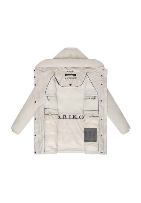 Marikoo Delilah16 damen Winterjacke mit Kapuze, cream