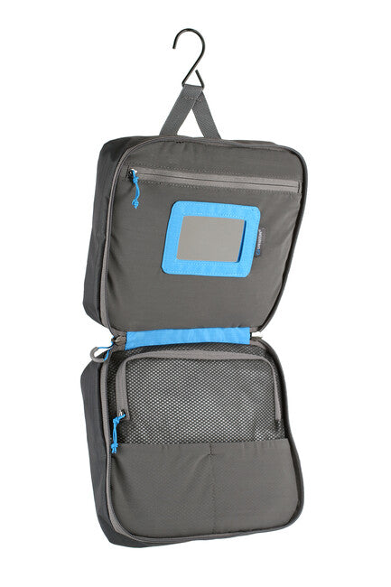 Lifeventure Nylon Laundry Bag with Two Compartments and Multiple Pockets 22 x 18 x 8 cm, Grey