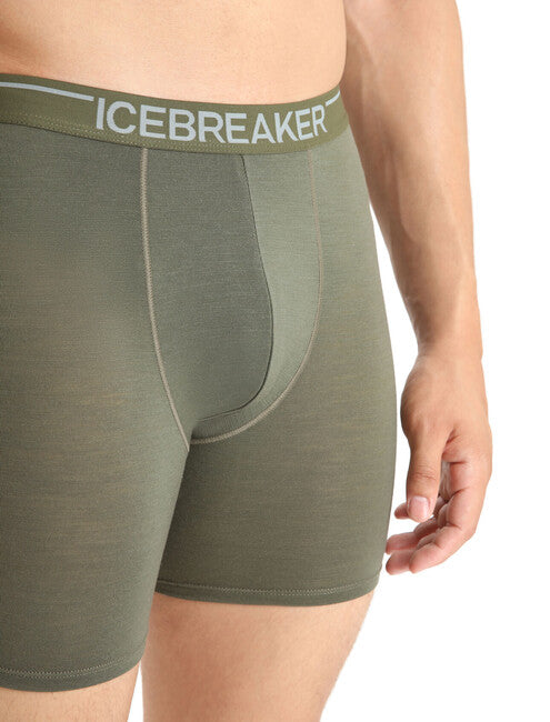 Icebreaker Anatomica men's lange boxershorts, grün