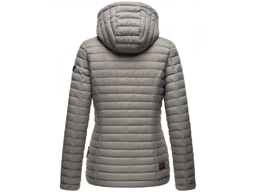 Marikoo Asraa damen übergangsjacke mit kapuze, grau
