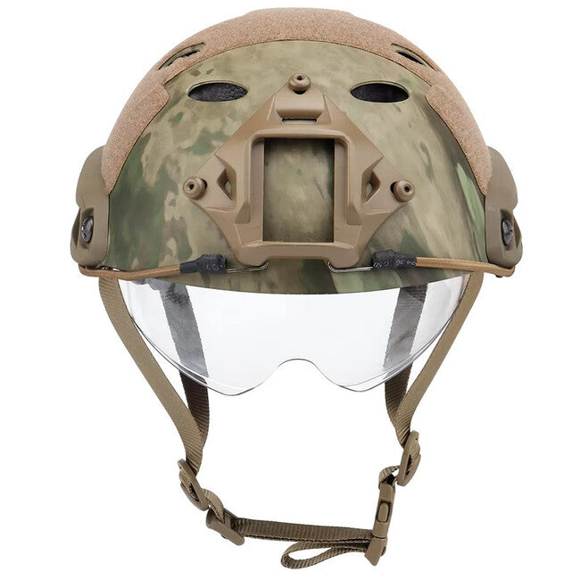 DRAGOWA Tactical Fast PJ Tactical Helmet with Bolt Goggles, CP (uncertified)