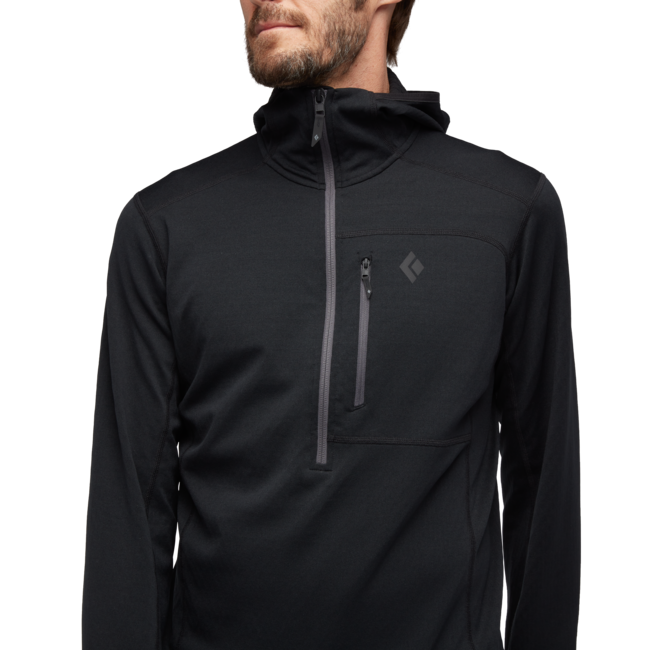 Black Diamond Coefficient herren Sweatshirt mit Reißverschluss, schwarz