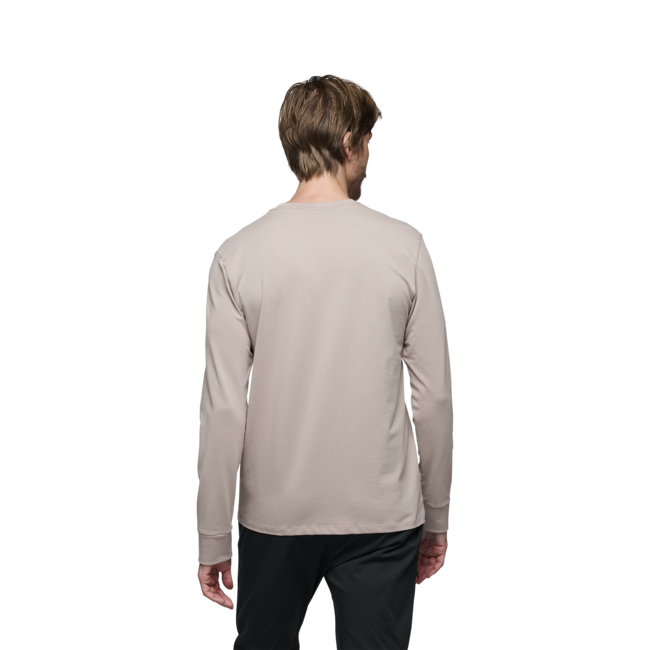 Black Diamond Heritage Wordmark herren langarm-T-shirt, blass lila
