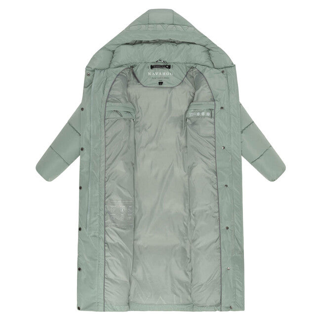 Navahoo Eisblick damen langer Wintermantel, smokey mint