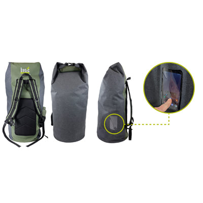 BasicNature Wasserdichte tasche 90 L grau-grün