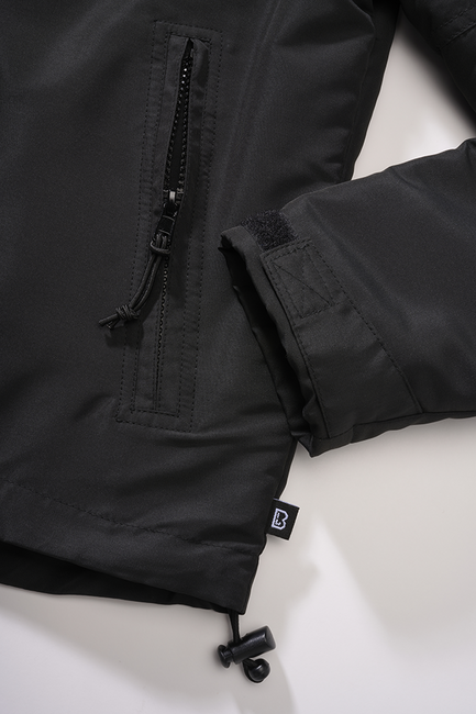 Brandit Windbreaker frontzip-damen jacke, schwarz