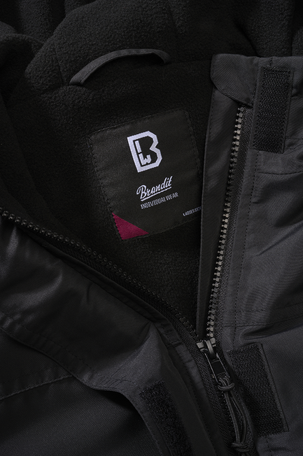 Brandit Windbreaker frontzip-damen jacke, schwarz