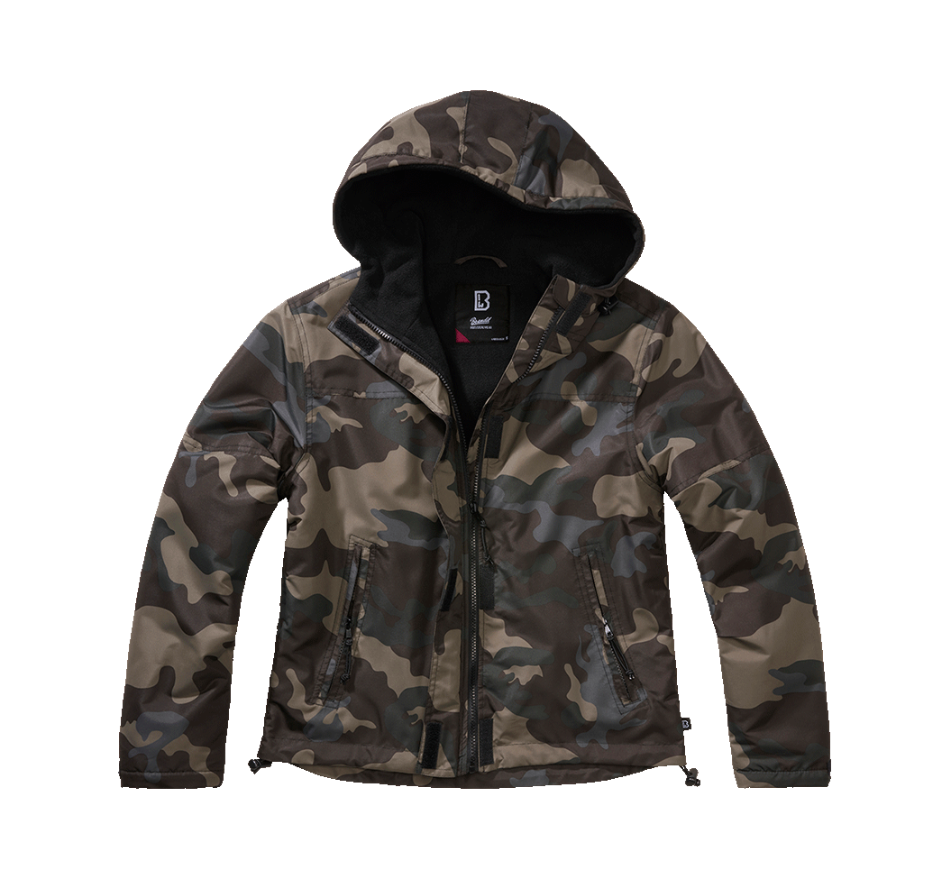 Brandit Windbreaker Frontzip dámska bunda, Darkcamo