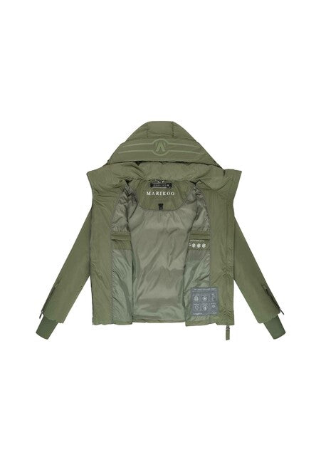 Marikoo Aleyna16 damen Winterjacke mit Kapuze, olive leaf