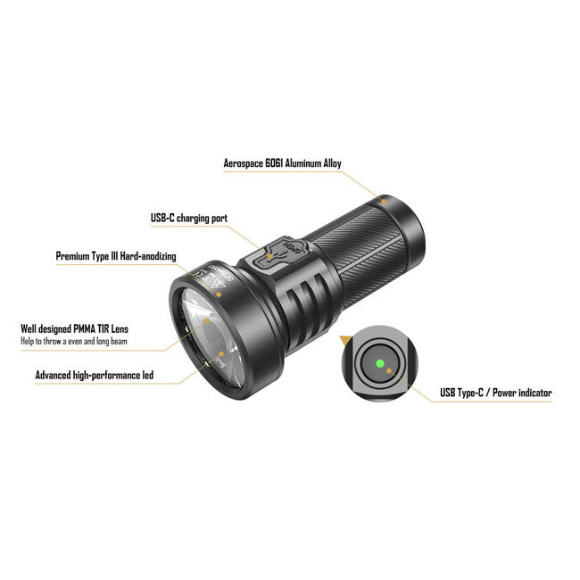 Speras M4 V2 wiederaufladbare taschenlampe 2000lm 700m