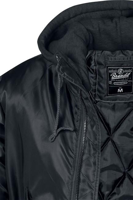 Brandit MA1 Sweathood Bomberjacke, schwarz