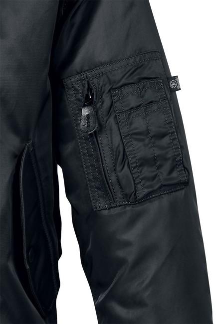 Brandit MA1 Sweathood Bomberjacke, schwarz