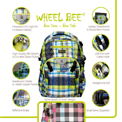 Wheel Bee Backpack Bee LED 30L, Multicolor
