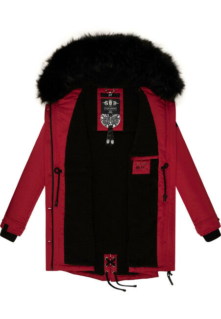Navahoo LULUNA PRINCESS damen Winterjacke mit Kapuze, blood red