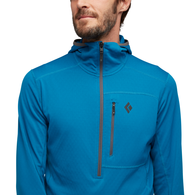 Black Diamond Coefficient herren sweatshirt mit reißverschluss, eisvogel