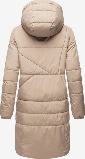 Navahoo Bliblablubb damen Winterjacke mit Kapuze, taupe grau