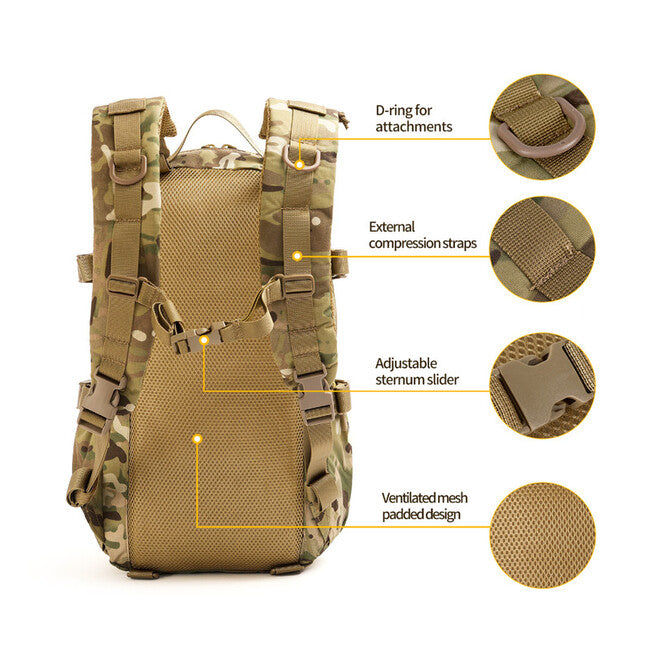 Leguon Hawk 16L taktischer rucksack, cp tarnmuster