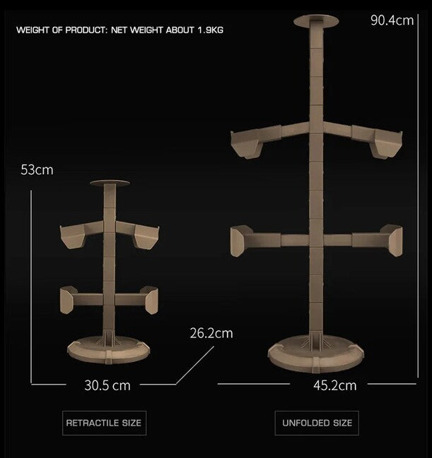 DRAGOWA Tactical Ocelot Adjustable Tactical Gear Stand, Coyote
