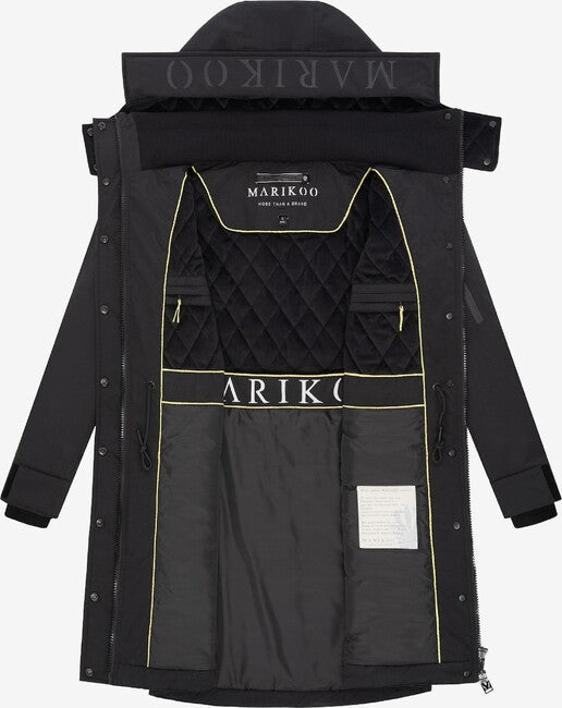 Marikoo Anoukaa damen Winterjacke mit Kapuze, schwarz