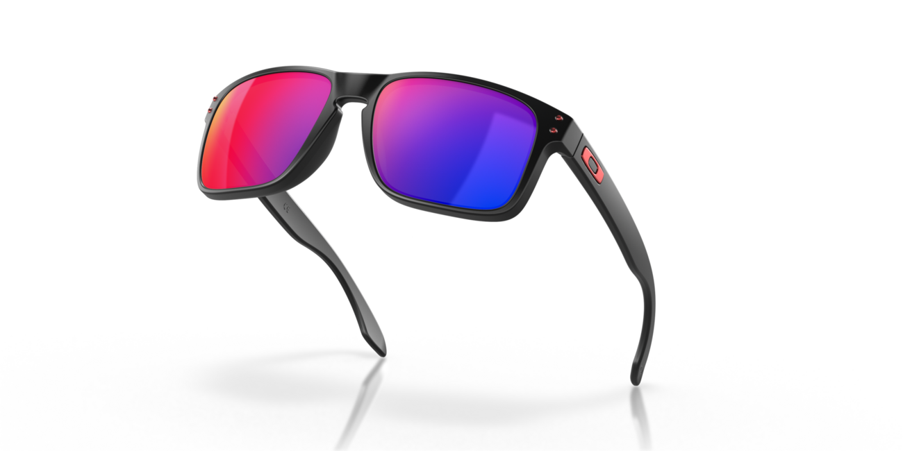 Oakley HOLBROOK mit rahmen matte black und mit dias positive red iridium 57