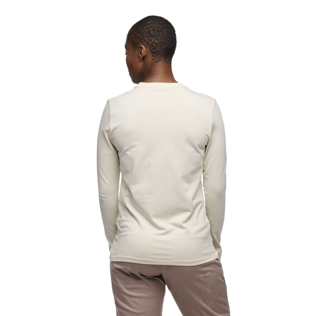 Black Diamond Heritage Wordmark damen-Langarm-T-shirt, Off-White