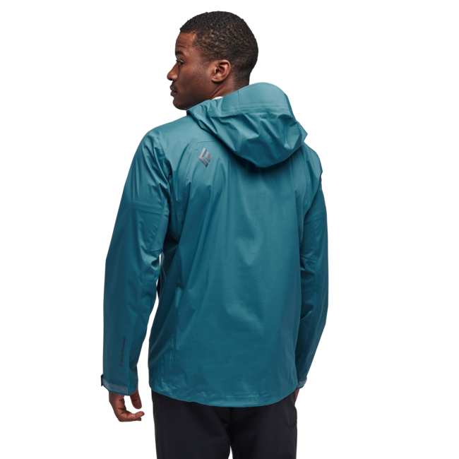 Black Diamond Men's Stormline Stretch Rain Shell Waterproof Jacket, creek blue