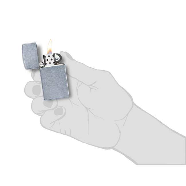 Zippo Slim Street Chrome Benzine Lighter