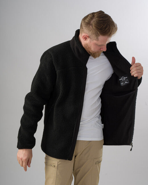 Pentagon Summit Sherpa Men's Fleece Jacket, Black