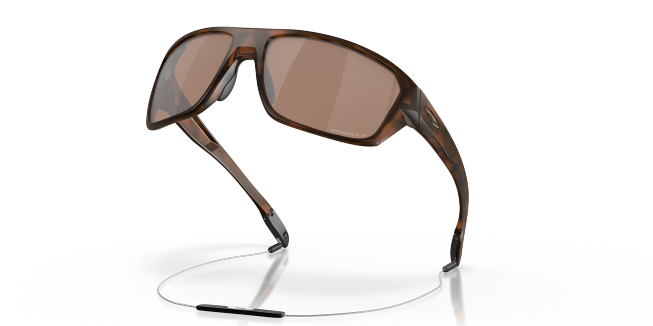 Oakley SPLIT SHOT Sonnenbrille mit Rahmen Matte Brown Tortoise und mit Dias Prizm Tungsten Polarized 64