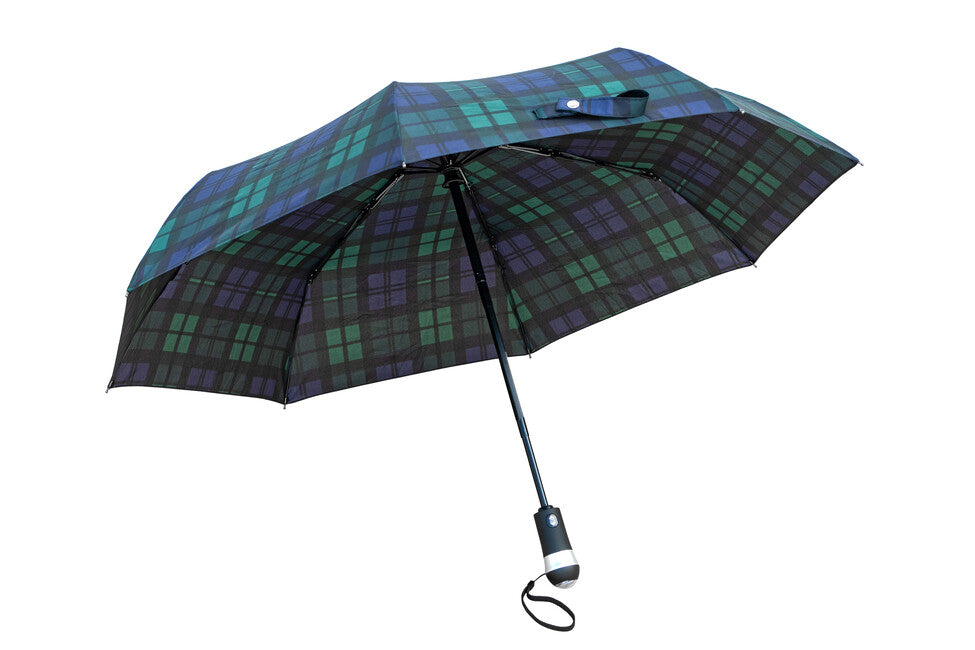 Origin Outdoors LED-Trek Compact Regenschirm led blau-grün