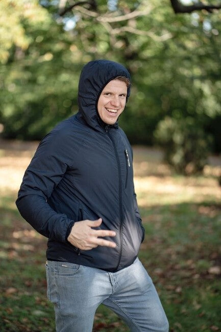 HUSKY Nitri herren gefütterte ultraleichte jacke, schwarz
