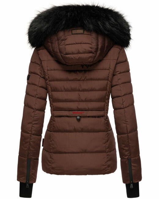 Navahoo Adele damen Winterjacke mit Kapuze, chocolate