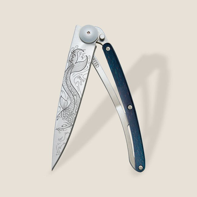 Deejo Tattoo Klappmesser Buche Fisch
