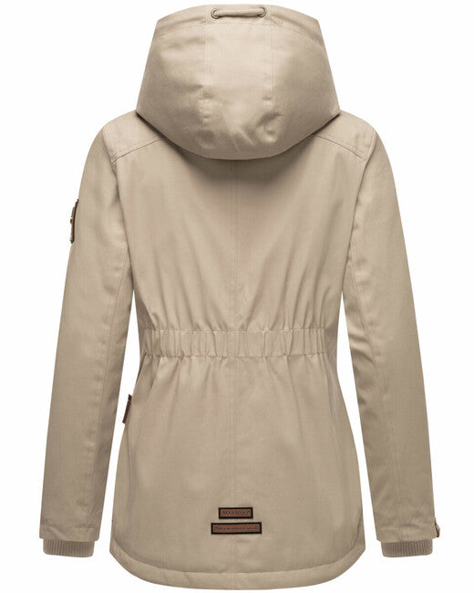 Marikoo Bikoo damen Winterparka mit Kapuze, helles Taupe
